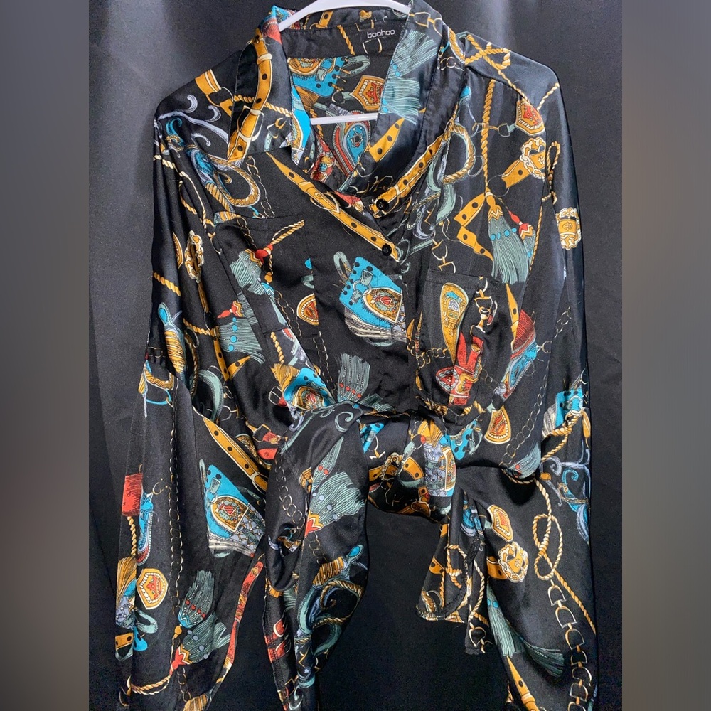 Boohoo Silk button Shirt
